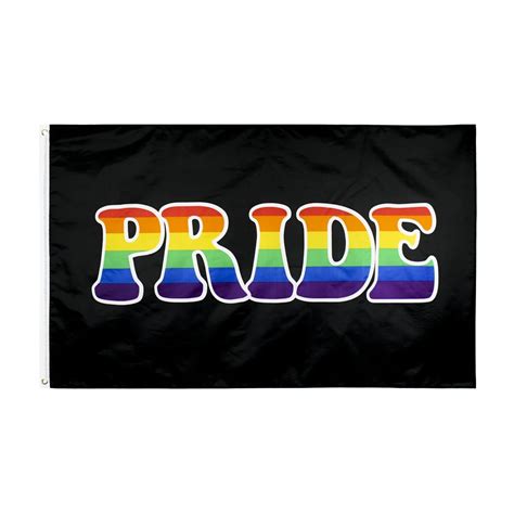 X Cm Free Shipping Polyester Black Rainbow Flag Gay Pride Lesbian Lgbt Flag For Outdoors
