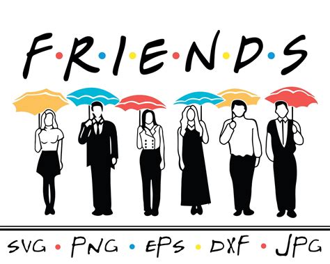 Friends Svg File Friends Characters Svg Cut File TV Show | Etsy