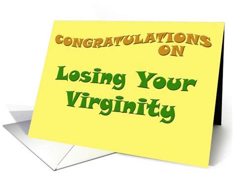 Congratulations On Losing Your Virginity Card