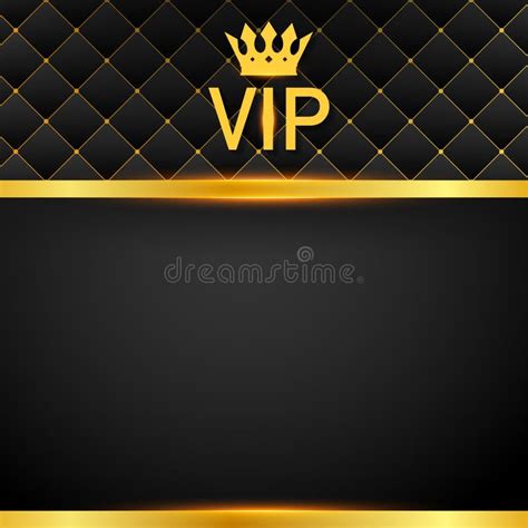 Vip Abstract Quilted Background Diamonds And Golden Letters With Crown