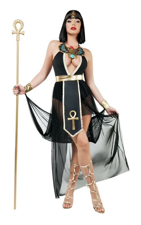 Sexy Starline Empress Divine Egyptian Dress Black Gold Costume S