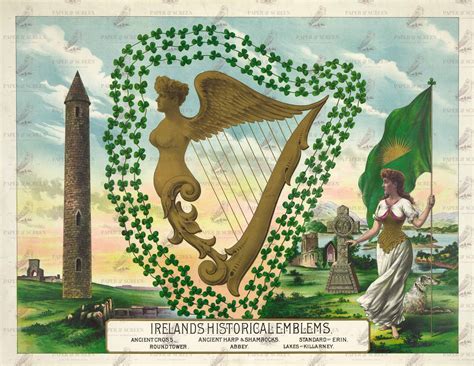 Vintage Irish Wall Art Print Ireland Digital Download Etsy