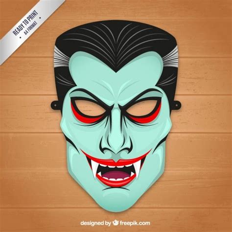 Descarga Gratis Vectores De Máscara Del Vampiro Diy Halloween Masque