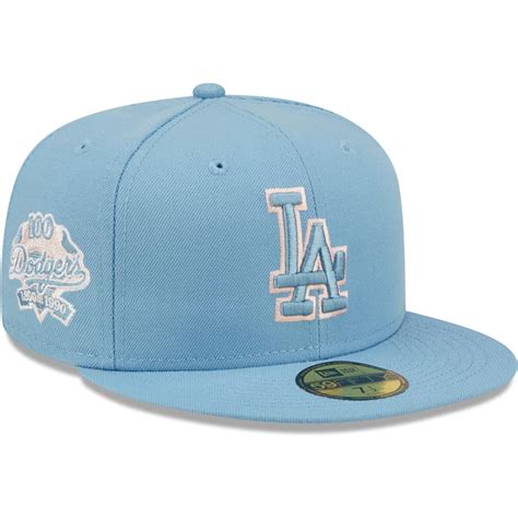New Era Los Angeles Dodgers Light Blue 100th Anniversary 59fifty Fitte