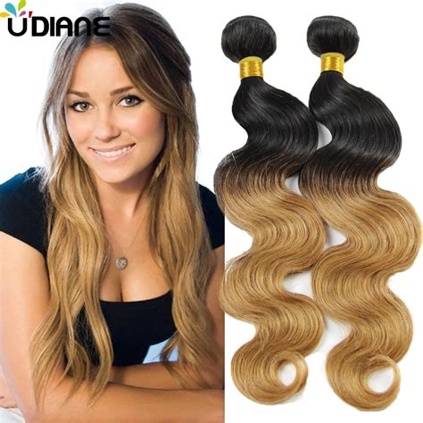 Mongolian Body Wave Ombre Hair Weave 4pcs Honey Blonde Ombre Hair Extensions Two Tone Blonde