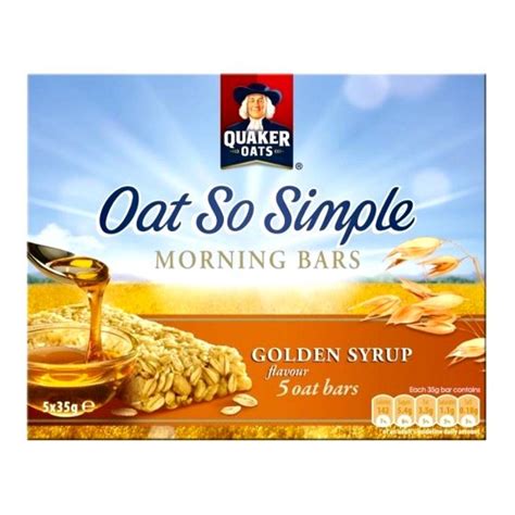 Quaker Oats Oat So Simple Morning Bars Golden Syrup Flavour 35g X 5 35g