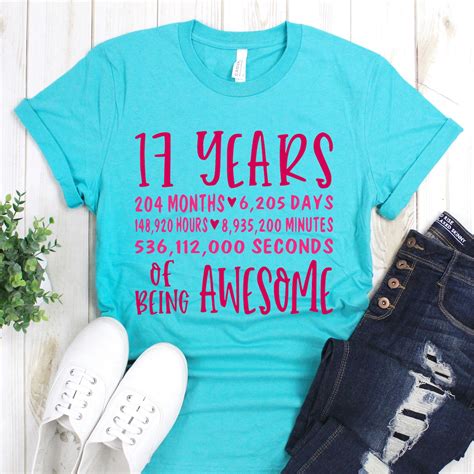 17 Years Old Svg 17th Birthday Svg Seventeen Svg 17 And Etsy