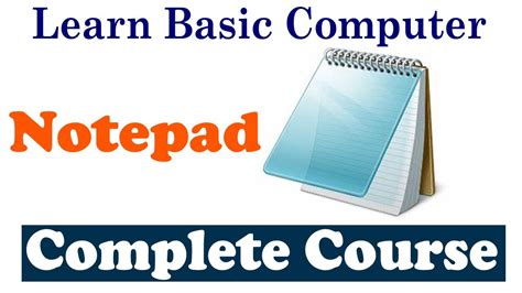 How To Use Ms Notepad In Computer Ll Microsoft Notepad Complete