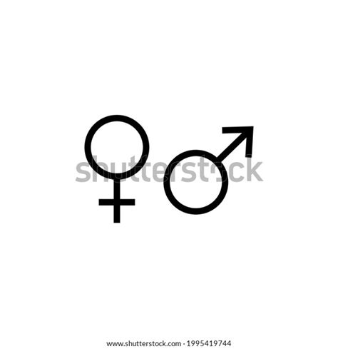 Vector Illustration Gender Symbols Male Female Stock Vector Royalty Free 1995419744 Shutterstock