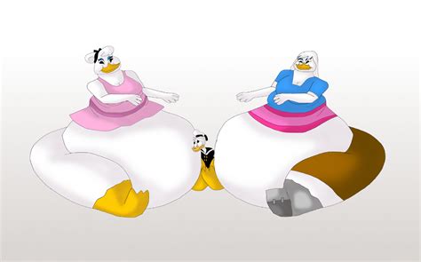 Della And Daisy Duck Getting Fatter For Donald Duck By Mojo Fur