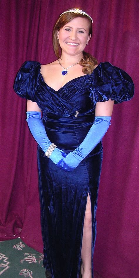 Rhinestones And Long Gloves Are Perfect Touches With This Lovely Royal Blue Dress Royal Blue