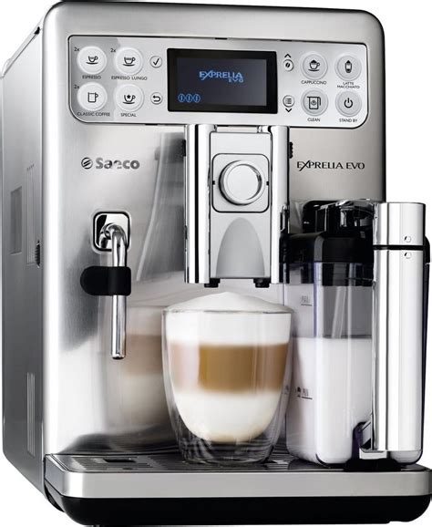 Ausgestattet mit modernsten technologien liefern die saeco kaffeevollautomaten auf knopfdruck perfekten espresso, cappuccino, latte macchiato und vieles . Saeco Kaffeevollautomat HD8858/01 Exprelia Evo Edelstahl ...
