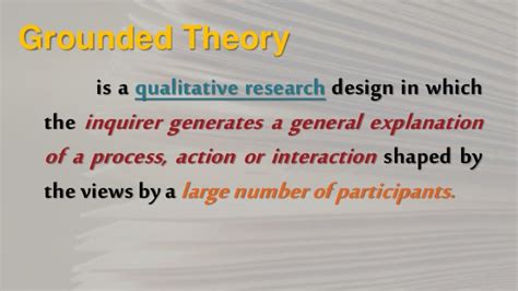 This article presents the methodological path about the operationalization of a gt. Grounded theory research method