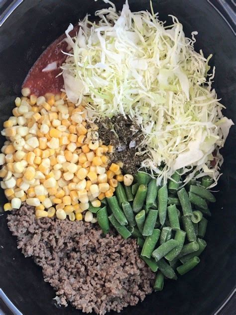 Vegetarian cabbage soup may use mushroom stock. Hamburger Cabbage Soup | Cabbage Soup Recipe | Soup | Slow ...