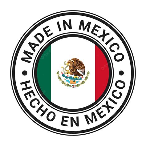 Premium Vector Made In Mexico Round Stamp Sticker With Mexican Flag