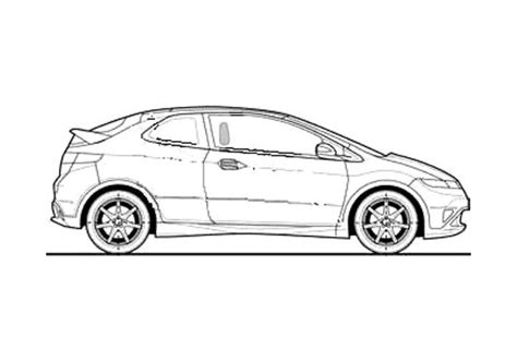 Download Drawing Honda Civic Viii Fkfn 3 Door Hatchback 2007 In Ai