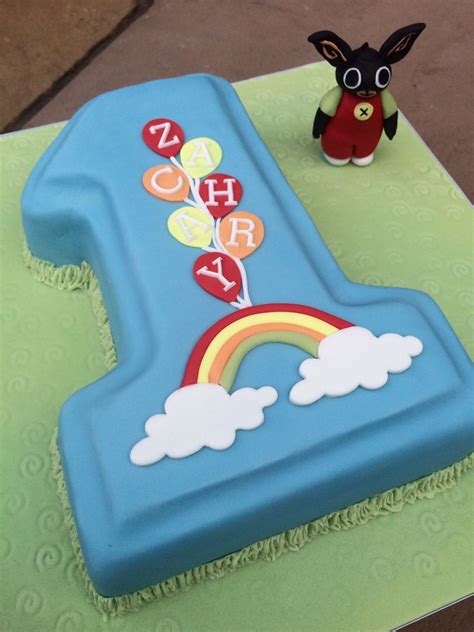 First Birthday Cake With Bing Bunny Boys 1st Birthday Cake Second