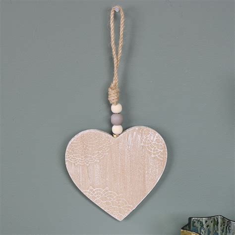 Small Wooden Hanging Heart