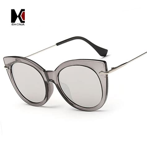 summer styles fashion women cat eye sunglasses brand designer candy color frame flat coating
