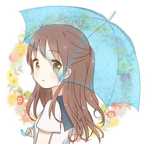春雨 。゜ Anime Aesthetic Art Girls With Flowers