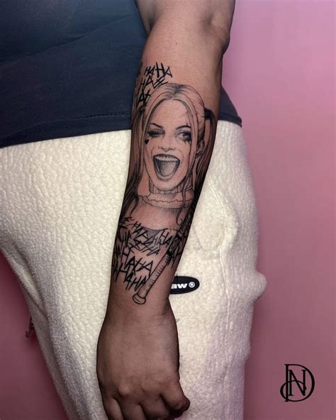 Harley Quinn Tattoos For Comic Lovers In Small Tattoos