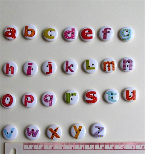 Alphabet Buttons Choose Your Letters 1cm Wooden Buttons