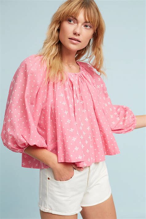 Pink Peasant Top