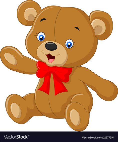 Teddy Bear A Of A Cute Cartoon Royalty Free Vector Image