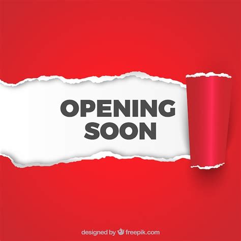 Premium Vector Opening Soon Background With Paper Sign
