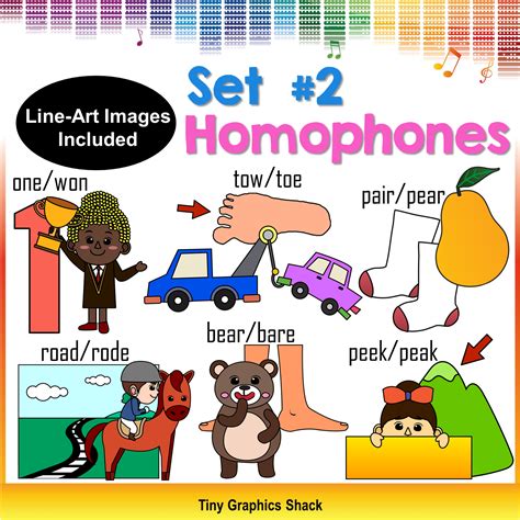 Homophones Clipart Set 2 Clip Art Homophones Line Art Images