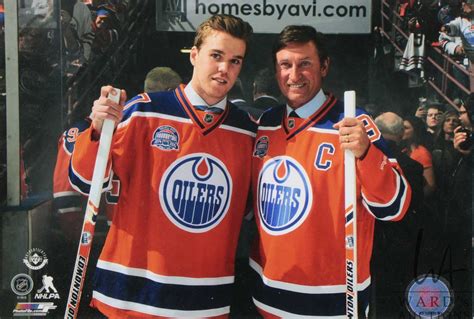 Framed Photograph Of Connor Mcdavid And Wayne Gretzky Rexall Place