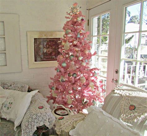 Pink Christmas Tree Pink Christmas Decorations Vintage Inspired
