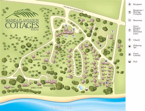 Map Layout Waimea Plantation Cottages