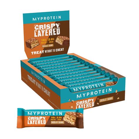 Myprotein Crispy Layered Protein Bars 12 X 58g Convenience From