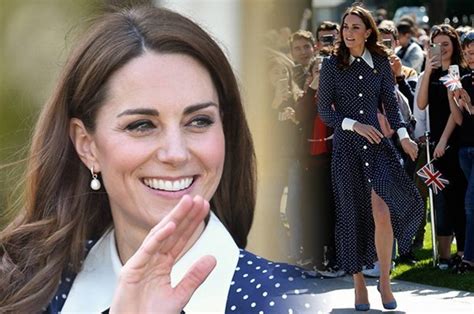 Kate Middleton Caught Out By Breeze In Dress During