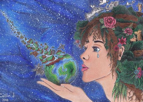 Mother Nature Drawing By Caitlin Josephine Cheng Pixels