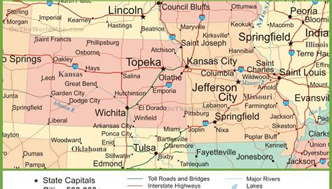 Map Of Kansas And Missouri Time Zones Map World