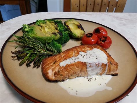 In a pan, on the grill, in foil, frozen salmon, baked, pan seared, best, patties, healthy, salad, dinner, honey, blackened via @savory_tooth. Salmon Meuniere Botw Salmon Manure Recipe - Zelda Botw Salmon Meuniere Recipe - Salmon that is ...