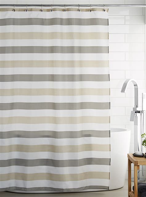 Chevron Stripe Shower Curtain Simons Maison Fabric Shower Curtains