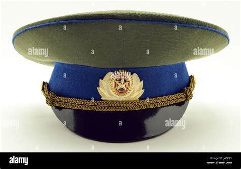 Russian Military Officer Cap Stock Photo Alamy