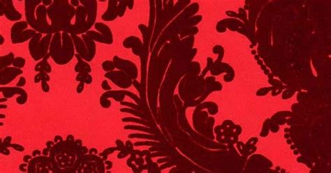 Victorian Flocked Velvet Wallpaper Burgundy Flock On Red Flk 113