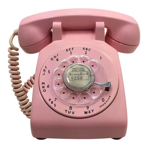 Pink 1964 Date Matched Rotary Dial Desk Phone Phone Minimalist Icons