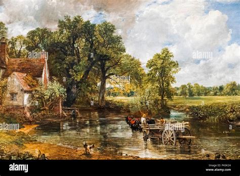 Painting Titled The Hay Wain By John Constable Dated 1821 Stock Photo