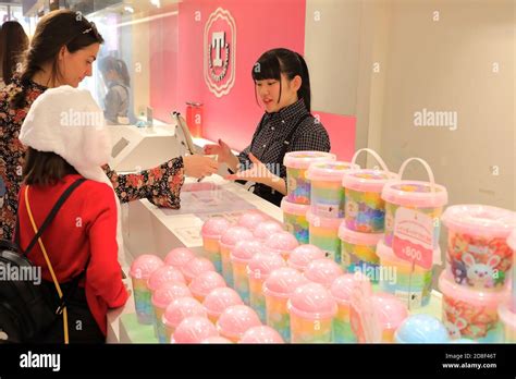 Customer Buying Candies Inside A Candy Shoptakeshita Streetharajuku