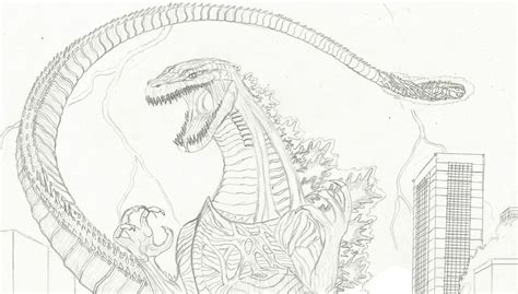 Godzilla coloring pages are good for boys who love stories of monsters and destruction. Shin Godzilla sketch preview by WoodZilla200 on DeviantArt
