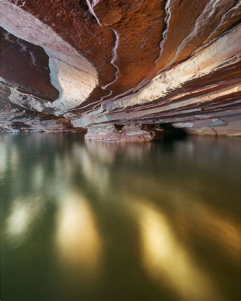 Light And Reflections Inside A Sea Cave Sand Island Apostle Islands