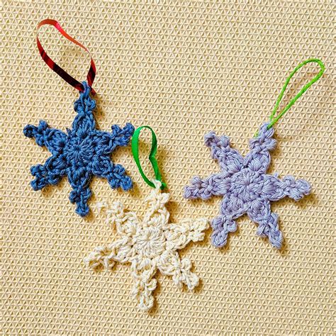 Quick And Easy Crochet Snowflake Ornament 3 Steps With Pictures