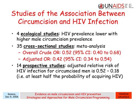 ppt overview of the current evidence on male circumcision and hiv prevention powerpoint
