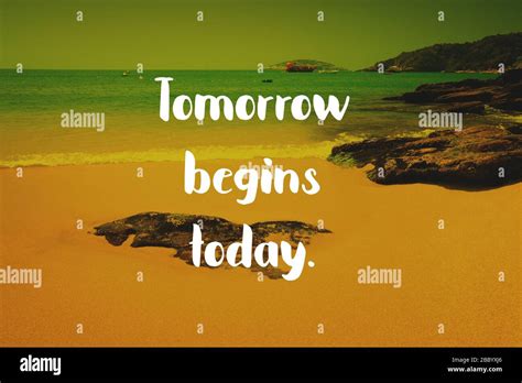 Inspirational Text Poster Tomorrow Begins Today Success Motivation