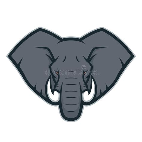 Elephant Head Mascot Stock Vector Illustration Of Emblem 45363324